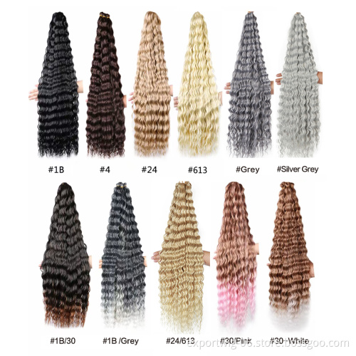 30inch afro kinky long curly braiding hair synthetic braid crochet blonde brown pink bundles ombre soft long curl for Russia